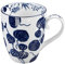 Blau / Weißer Becher Efeu – Flora Japonica – 8,5 x 10,2 cm 380 ml