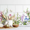 selbstklebende Fliesenaufkleber Möbelfolie matt 15x15cm Sommerwiese Blumen 12er Set