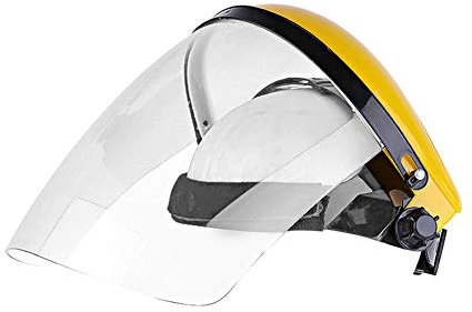 Pantalla facial transparente Pantalla facial de soldadura transparente Pantalla facial facial Protección ocular protectora para trabajadores forestales Fabricación de automóviles Rectificado(blanco)