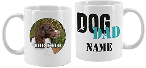 Herz & Heim® Kaffeetasse mit Foto selbst gestalten für Tierliebhaber Dog Dad