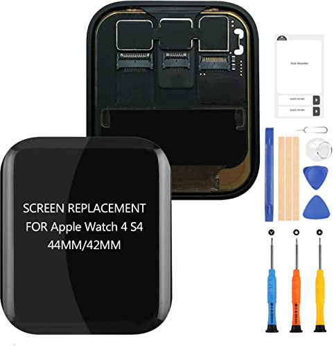 Ersatzdisplay für Apple Watch Serie 4, S4, 40 mm, 44 mm, LCD-Display, Touchglas, Digitizer, Montageset für Apple Watch 4, Pantalla Matrix Teile Kit + Schutzfolie + Werkzeug (40 mm LCD mit Touch)