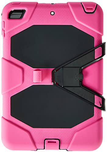 Custodia per iPad 7.9 Mini 5 2019 / iPad Mini 4 Custodia con supporto, 3 in 1 Robusta custodia a prova di goccia testurizzata con supporto - Rosa scuro