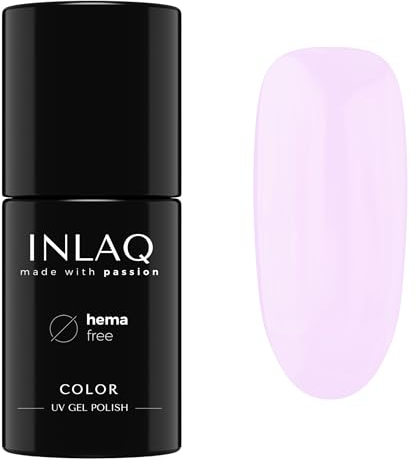 INLAQ® HEMA Free UV Nail Polish Lilac Kiss 6 ml - Gel Nagellack frei von HEMA - Gellack UV Lack in verschiedenen UV LED Gel Farben