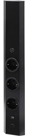 ST 3081/3 USB Energie-Ecksäule schwarz