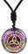 LOVIVER Collana Triquetra, Collana Rune Rotondo Liscio Gioielli Regalo Moda Collana Vichinga Squisito Ciondolo Triquetra Celtico per Ragazzi Donna Uomo, Viola