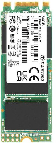 Transcend Mts602M M.2 64 Gb Serial Ata Iii Mlc Nand, TS64GMTS602M