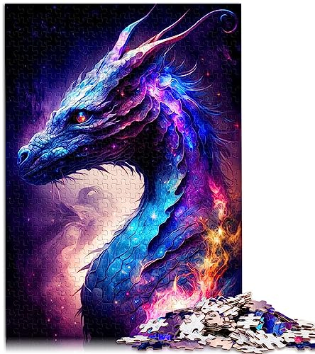 Puzzle für Erwachsene, Drachen-Puzzle für Erwachsene, 1000 Teile, für Erwachsene, Geschenke, Papppuzzle, Lernspiele, Heimdekoration, Puzzle. Größe: 26x38cm