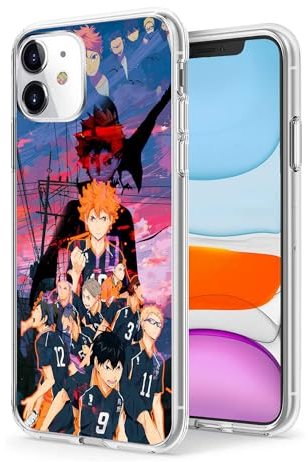 Kompatibel mit iPhone 11 Hülle, Anime Cool Manga TPU Drop Protection Shock Absorbing Scratch Resistant Phone Clear Case Cover (Anime-Haikyuu-Comic-1)