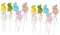 Warmhm Blumenstecker Ostern 12 STK Simulierte Tierstecklinge Ostern Blumenzweig Frühlingsdekorationen Im Freien Spielzeug Das Festtierfigur Festival-tierfigur Draussen Korb Künstliche