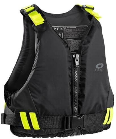 Osprey Adult Buoyancy Aid 50N, PFD Swim Vest, Waterproof Float Jacket for Watersports, Paddleboarding and Kayaking Black L/XL