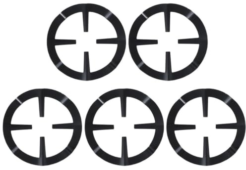 Healvian Supports de Réchaud Antidérapants Lot de 5 en Fonte Noire, Stabilise, pour Cafetière Italienne, pour Cuisinière à Gaz Petites Casseroles et Poêles
