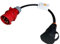 CEE-Adapterkabel Starkstrom Leitung CEE-Stecker 5-polig 16A 400V auf Schuko Kupplung 3-polig 230V 16A H07RN-F 3G2,5mm² Gummischlauchleitung IP44 0,5m