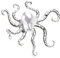 LUCKGONI Übertriebene Barock-Perlen-Oktopus-Ringe, Metall, ungewöhnliche Ringe Y2K, Bankettschmuck, Legierung, verstellbare Ringe für Frauen und Mädchen