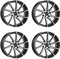 4x Oxigin Felgen Alufelgen 20 Attraction 9,0x20 ET45 5x112 black full polish kompatibel mit Mercedes E GLE Vito V