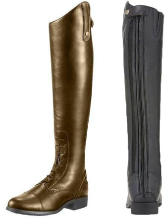 JIAYUTOO Stivali Da Equitazione per Le Donne Moda Retrò Zipper PU Stivali Da Cavaliere in Pelle Più Dimensioni All'aperto Cavallo Da Corsa Stivali Da Equitazione (Coffee,41)