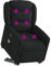vidaXL Elektrischer Massagesessel mit Aufstehhilfe Schwarz Stoff, Relaxsessel, Sessel mit Aufstehhilfe, Massagestuhl, Sessel