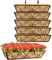 HFHOME Set of 6 24/60.9cm Wall Trough Rail Planters, Metal Butterfly Planter Box with Coco Liner, Long Flowerpot for Railing Window Box Porch Balcony & Outdoor Fences