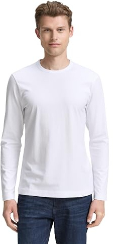 Tom Tailor Herren Slim Fit Langarmshirt mit Stretch