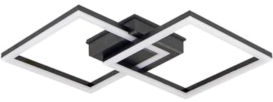 Lindby LED Deckenleuchten Finian dimmbar (spritzwassergeschützt (Modern) in Schwarz (1 flammig,) - Außenleuchte für Garten Terasse Balkon & Haus Deckenleuchte