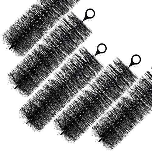 Dachrinnen-Laubschutzbürsten für Standard-Dachrinnen, verhindert Verstopfungen und hält Wasser fließend, werkzeuglose Installation, 5 Stück, 38,1 cm, 1,8 m insgesamt