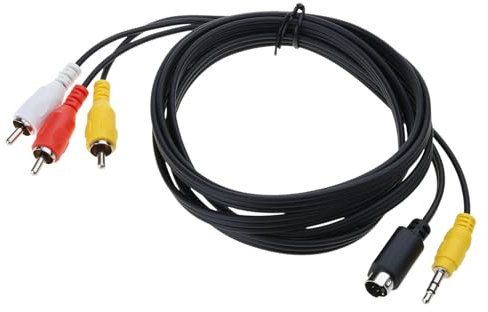 LIUZIKUN Câble S-Vidéo 4 Broches avec câble Composite 3,5 mm vers 3 RCA, convertisseur PC vers vidéo HDTV, Adaptateur Son 3,5 mm vers Composite, câble vidéo
