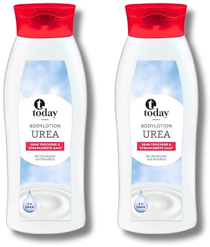 Urea Bodylotion mit Sheabutter und Mandelöl, für sehr trockene Haut, 2 x 400 ml