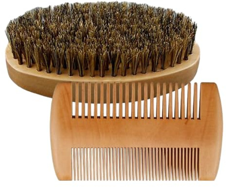Bartbürste-Kamm-Set Reisefreundliches Ergonomisches Barber-Styling