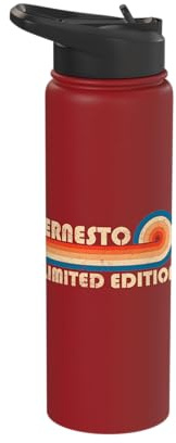 Ernesto Retro 70s 80s Sunset Stripe Stainless Steel Insulated Water Bottle