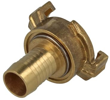 tecuro Schnellkupplung mit drehbarem 1/2 Zoll (13 mm) Schlauchanschluss - Messing blank