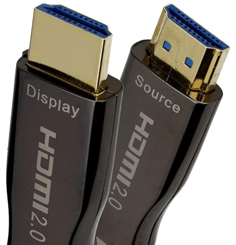 kenable Active Optical HDMI Cable 18Gbps 4K@60Hz HDR 2160p Self-Powered Fibre Optic Long Distance 100m Black