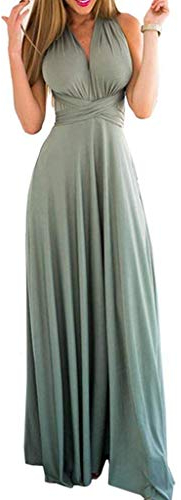 Damen Kleid Halfter Convertible Wrap Multi Way Partykleider Langes Party Ballkleid Dress XL