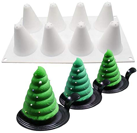 DUBENS Weihnachten Baum Kuchen Dekorieren Mould 3D Silikon Formen Für Backen Brownie Mousse Machen Dessert Pan Schokolade Werkzeuge