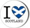 I LOVE SCOTLAND FLAG HEART SHAPED DESIGN 38mm Round Fridge Magnet