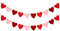 Filz-Herzgirlande – Valentinstag-Dekorationen – Valentinstag-Banner – kein Basteln – Hochzeit, Jahrestag, Geburtstag, Party-Dekorationen – Rot, Rosa und Rosarot