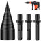 Broca en forma de cono para cortar la leña por la mitad, tornillo en forma de cono muy resistente, para taladro eléctrico doméstico (32/42 mm, juego de brocas) (32 mm)