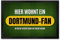 trendaffe - Hier wohnt EIN Dortmund-Fan Fußmatte XXL mit Rasen Motiv