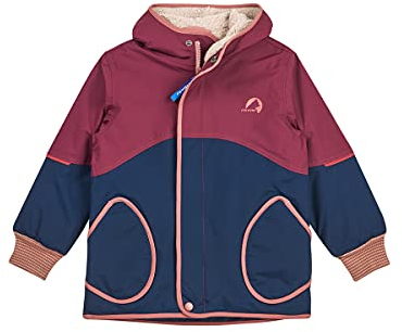 Finkid Nalle Mukka Colorblock-Blau-Rot, Kinder Ponchos und Capes, Größe 80-90 - Farbe Beet Red - Rose