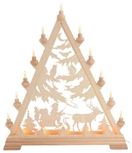 SCHENK HOLZKUNST Taulin Lichterspitze Nikolaus mit Vordergrundbeleuchtung