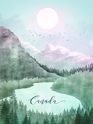 Komar Wandbild - Vintage Travel Canada - Größe: 30 x 40 cm - Poster, Kunstdruck, Dekoration, Wohnzimmer, Schlafzimmer