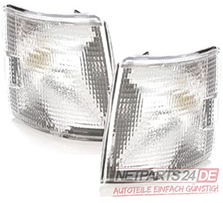 Johns, kompatibel zu VW Bus und Transporter T4 weiße Blinker Paar als Set, vorne links und rechts