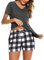 Marvmys Pyjama ete Femme, Short Pyjamas Femme Coton Pyjama à Manches Courtes pour Femme T-Shirt de Nuit Confort Manche Courte Pyjama Femmes Vêtements de Nuit #3 Gris Foncé M