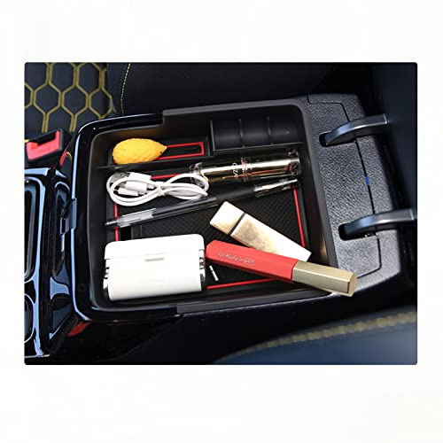 BIXUAN Aufbewahrungsbox für Kia Ceed SW XCeed SUV ProCeed GT 2018-2022 2023 2024 2025 Armlehne Tray Mittelarmlehne Handschuhfach Organizer Antirutschmatte für Mittelkonsole Ceed Geräuschreduzierung