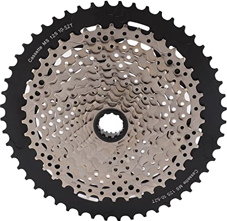 Ultraleichte 12-Gang-Fahrradkassette für Mountainbikes 10‑52 Zähne,Fahrradkassette kompatibel, M7100 M8100 XTR M9100 Mountainbike-Zubehör, leichte Halterungskassette, 12-fach Kassette Kassette F