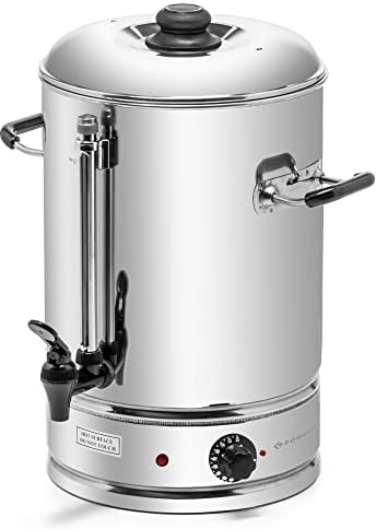 Forgast Erogatore di Acqua Calda 15 Litri, Acciaio Inox, Bollitore Acqua Professionale, Macchina per Bevande Calde, per la Preparazione del Tè, per Hotel, Catering, Ristoranti, 2500 W