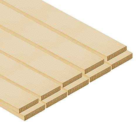 TWE Listelli Legno Massello Abete x 2 Metri su Quattro Lati con Smusso su Spigoli Made in Italy Confezione da 10 pz (10x50x2000) mm