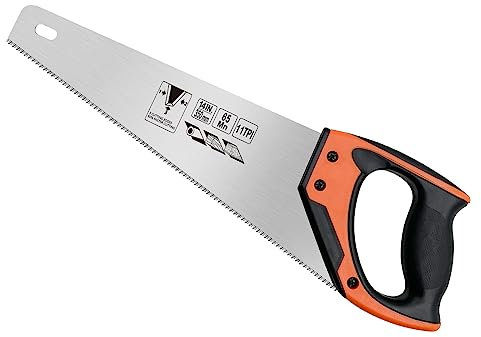WBJKZJD 14 Inch Wood Hand Saw, 11 TPI Universal Handsaw Non-slip Ergonomic Handle Rustproof Wood Saw