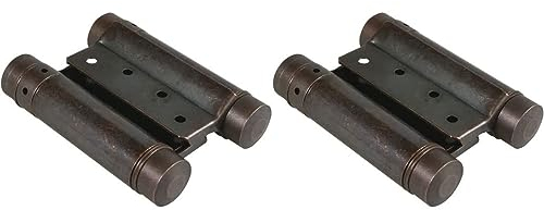 Coppia Cerniere a Molla a Doppia Azione, Cerniere a Molla per Porta Battente, Saloon, Caffè, Cardini Porta Salone, Bar - Diversi Colori e Dimensioni (Bronzata 75 mm)