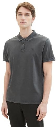 TOM TAILOR Herren Basic Piqué Poloshirt, 10899 - Tarmac Grey, XL
