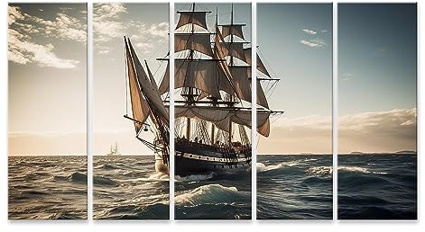 islandburner Bild auf Leinwand Segelschiff Segeln Meer Segelschiffe Bilder Wandbilder Poster JELF-5P