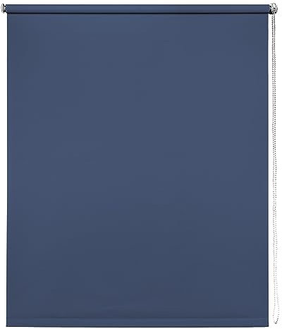 Made to Measure Thermal Blackout Blinds, Navy, 165cm Drop - Cut to Fit Blackout Roller Blinds For Inside and Outside Recess Fitting Window Blinds of Multiple Colours by New Edge Blinds